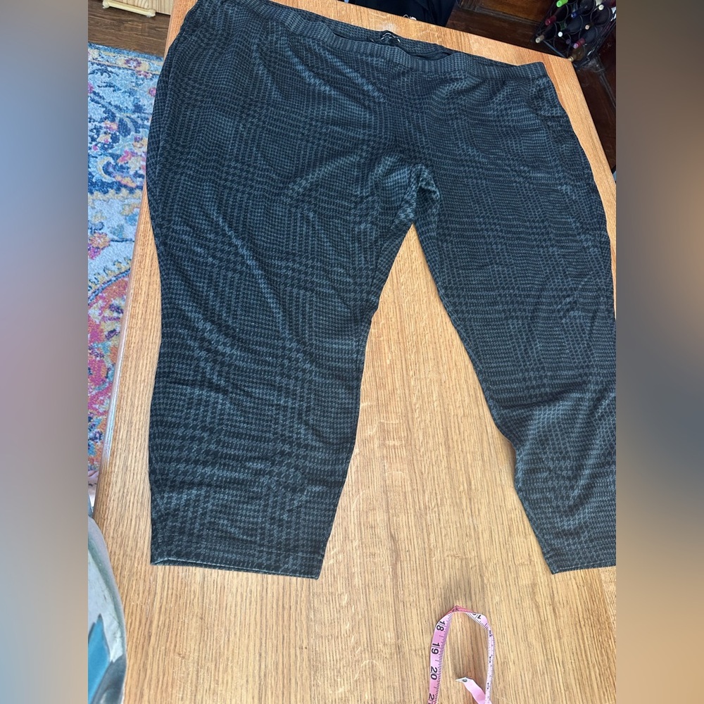 Universal Standard NWT Charcoal Houndstooth ponte knit pull on pant sz 3XL